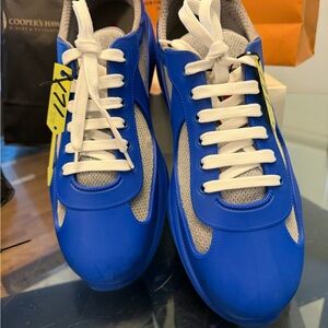 Prada Blue and Gray Men's Sneakers